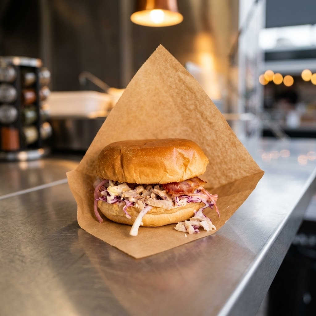 Kylling Burger( pulled chicken)